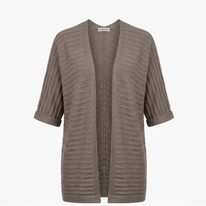 Brown Open Front Cardigan